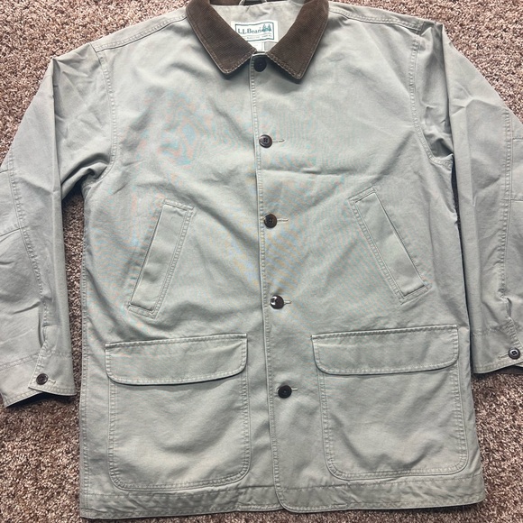 Vtg. LL Bean Men's Original Field Coat Barn Chore Canvas Brown, Cotton Lined Lg - Picture 6 of 14